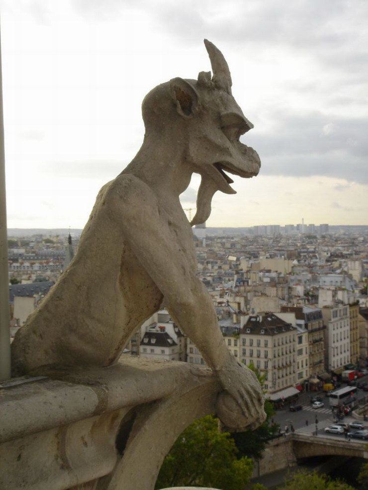 坐在楼顶的怪兽