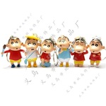 蜡笔小新 小白剧场 手办 公仔 模型 摆件 动漫钥匙扣批发