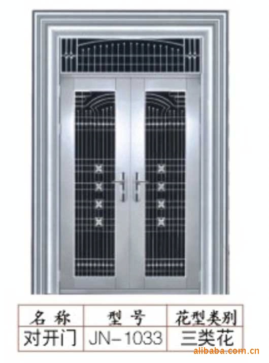 广东不锈钢防盗门304双开门-楼宇对讲门