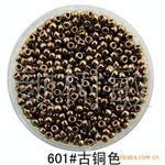 供应玻璃米珠AA级12/O咖啡色玻璃米珠