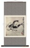 送老外礼品 中国特色 丝绸画 精装版 齐白石-双虾