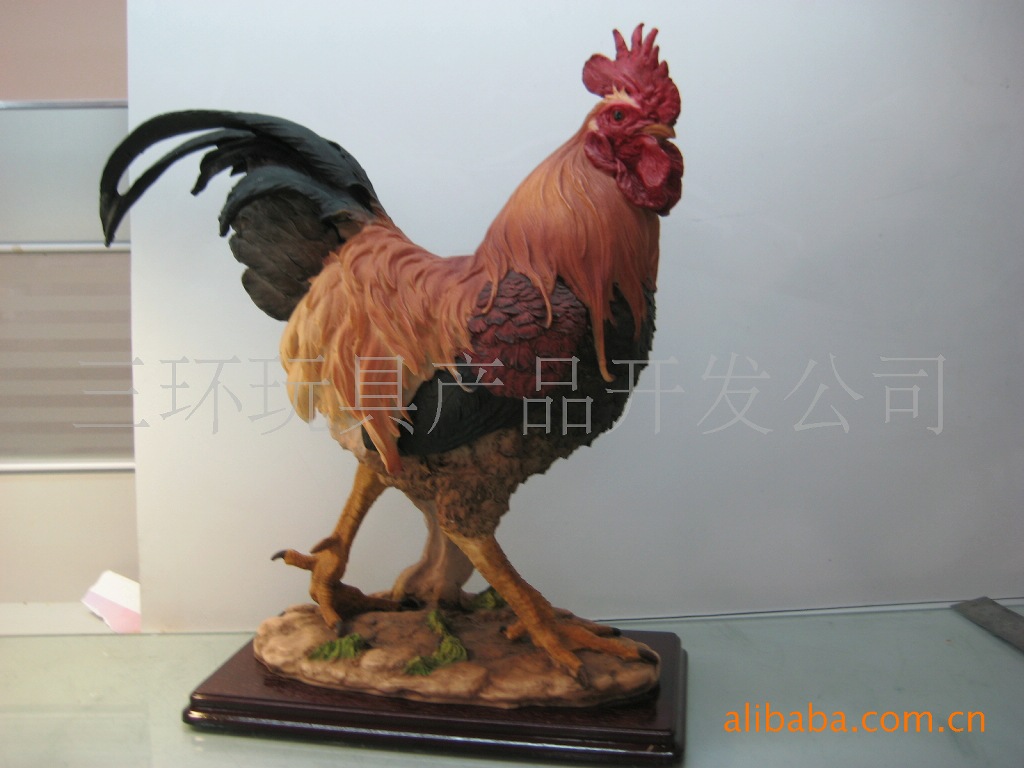 仿真公鸡,提供仿真动物1:1工艺品手板制作,泥样雕塑.