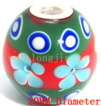 周富贵*千花琉璃饰品*90度一体直角银双扣潘多拉项链琉璃珠Jgtd79