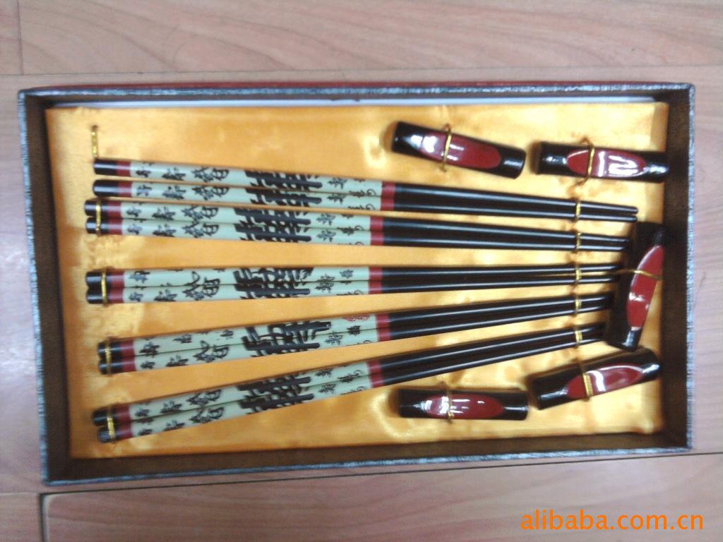 炭化印花 天然竹筷子 中国<em>古代4大美女</em> 礼品盒