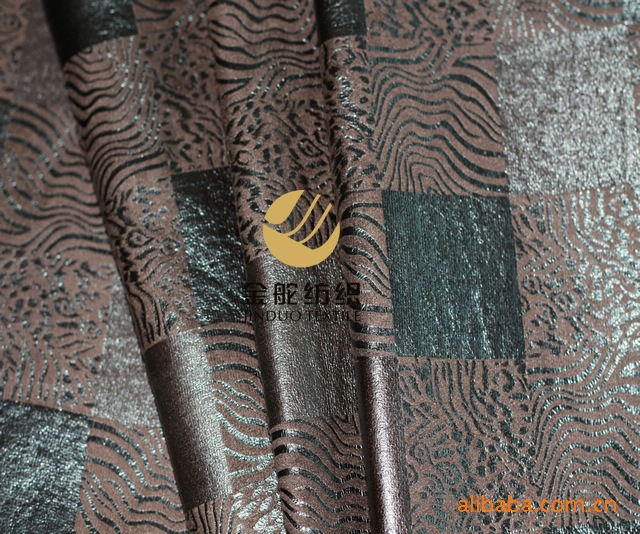 厂家直销 烫金麂皮绒 女装茄克面料 现货供应