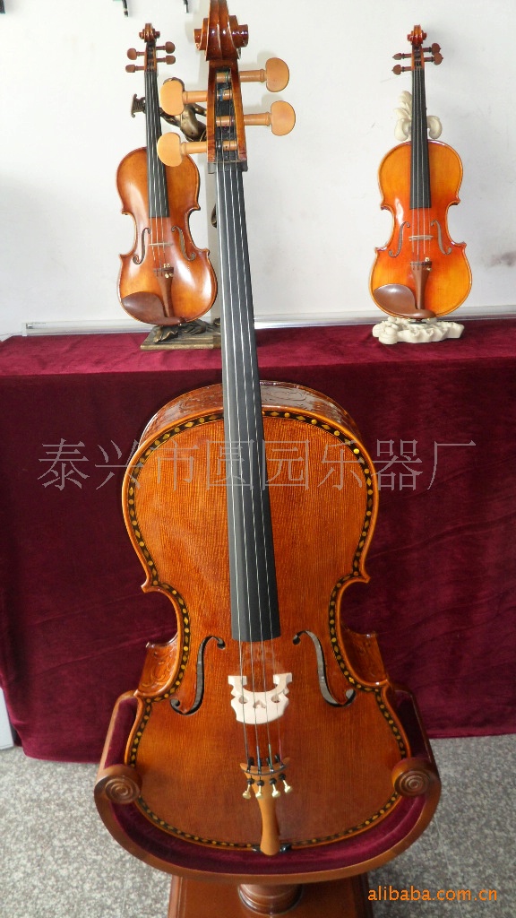 批发高档大提琴 鸟眼枫 天然花纹 手工 侧板雕花 黄杨木乐器配件
