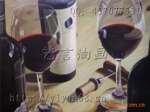 DX-JP144 批发手绘静物装饰酒杯酒瓶油画