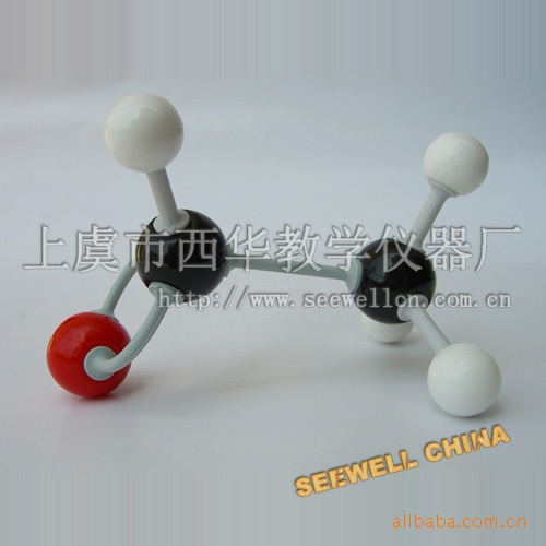 材-有机分子结构模型-球棍模型-乙醛(C2H4O)-