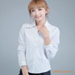 2011秋冬新款职业女装韩版淑女莱卡棉女士长袖白衬衫