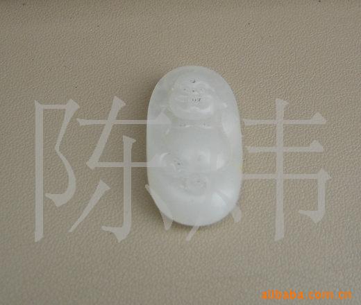 批发供应新疆和田羊脂白玉佛挂件 和田玉吊坠