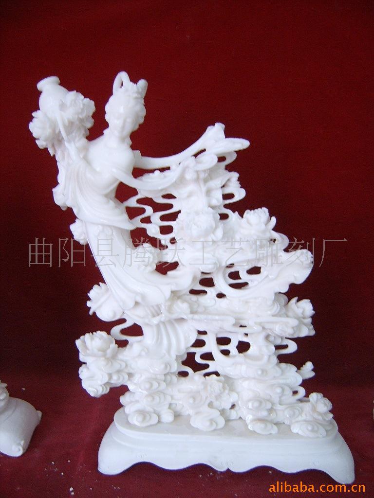 采购石膏、石料工艺品-东方的石雕<em>天女散花</em>雕
