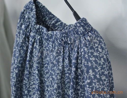 批发秋季新款高贵江南风碎花长裙批发–批发秋