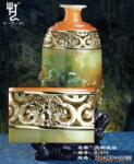 供应厂家直销低价优质玉石工艺品马到成功花瓶