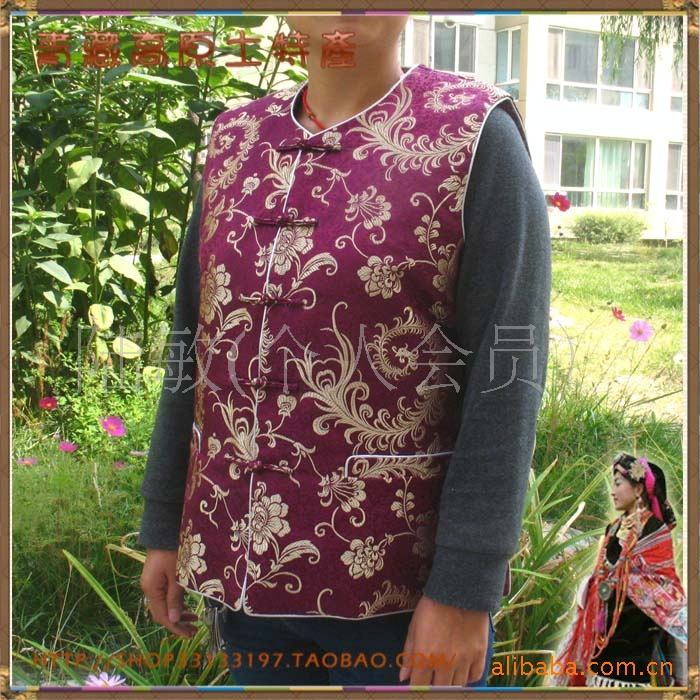 批发采购女式<em>马甲背心</em>-融尚牌 凤尾<em>绸缎马甲</em>/背