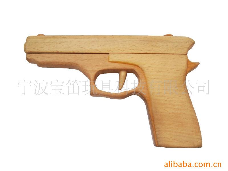 嘎子/儿童环保油漆模型玩具 带扳机传统怀旧木质枪 现货混装