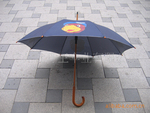 木中棒防紫外线雨伞/23寸自动银胶伞/广告伞/礼品伞/木弯柄雨伞