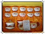 伟杰14头梅花高档套装茶具