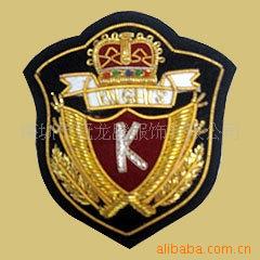 臂章刺绣臂章刺绣帽徽手工编织金属丝材质印度产,欢迎定制