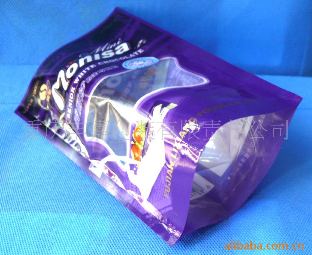 【7色印刷,消光膜镀铝食品包装三边封自立袋(