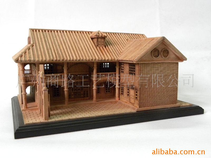 遵义会址模型,历史纪念品,政府礼品,木制建筑模型,木质古建模型
