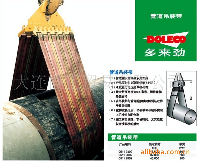 索具-德国进口煤气管道吊装带 起重吊带 大吨位