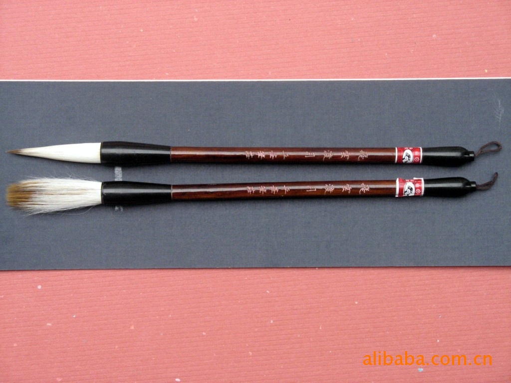 笔-贡品狼毫3支套装毛笔 檀木杆子 毛笔批发 湖