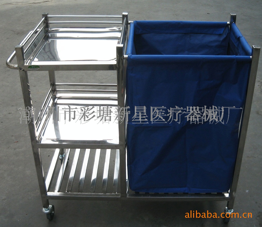 三層不銹鋼護理污物車