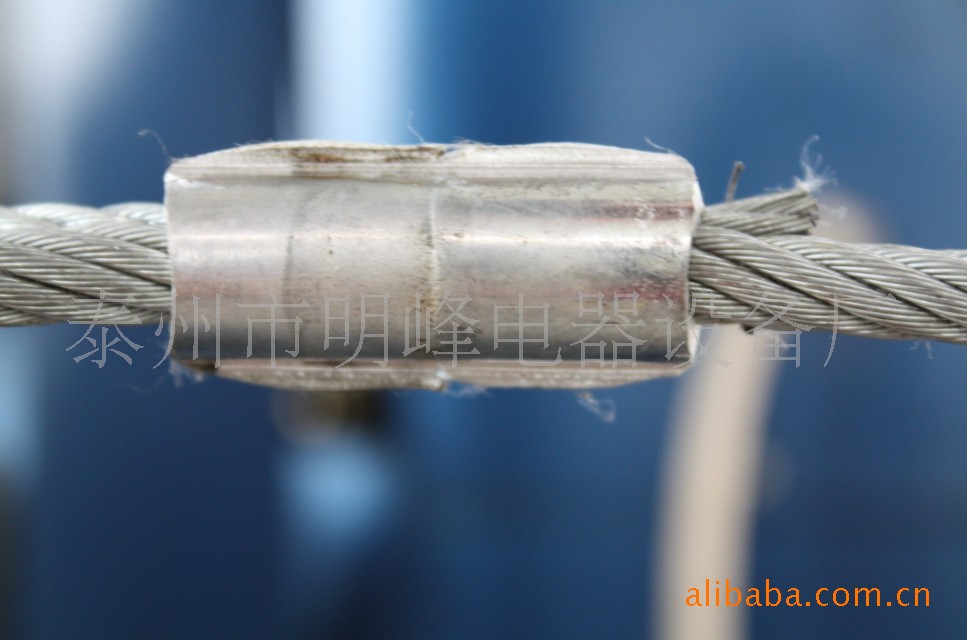 明峰自家生产销售钢丝绳压套机 图片