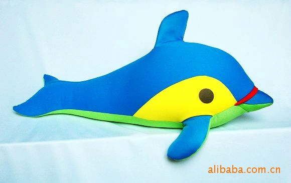 泡沫粒子填充玩具大海豚抱枕靠枕 14.00、13.