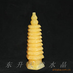【天然黄玉】批发玉工艺 厂家直销 天然黄玉80MM塔