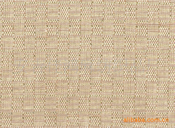 21S棉麻淡金方块布