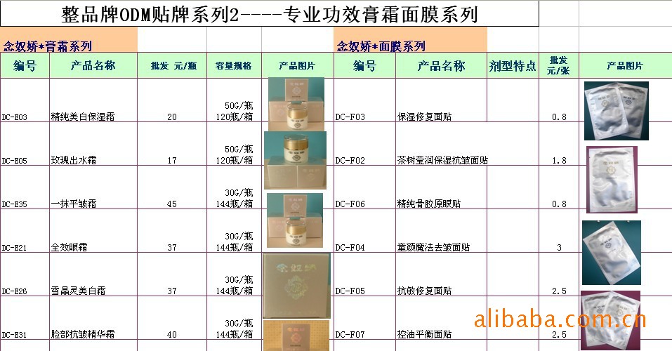 念奴娇美白保湿补水抗皱淡斑 院装系列诚招代理