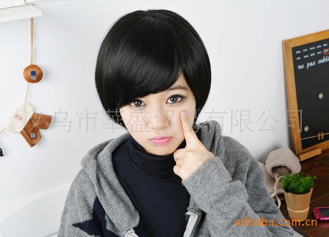 批发采购假发-韩国 时尚 假发 <em>女生</em> 短发 新款 蓬