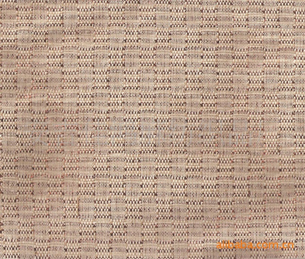 21S棉麻咖啡色方块布