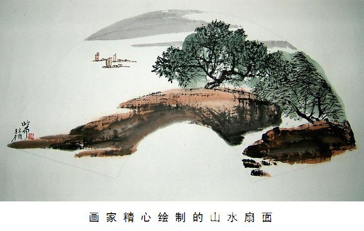 定制 扇面山水画 写意画 小品画 中堂画 册页画 镜框画 卷轴画