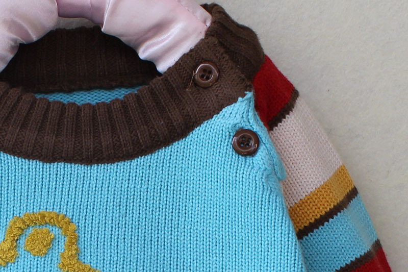 时尚<em>可爱 小熊</em>图案 婴幼儿肩扣<em>毛衣</em>图片,时尚可