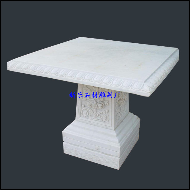 汉白玉桌椅 石雕圆桌 大理石桌子 加工定做石桌