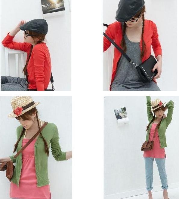 服装 女装免费代理加盟 实拍罗纹棉<em>淑女开衫</em> D