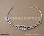 千影 925银手链 纯银手链 素银手链 男女通用 简约精致 瑞丽饰品