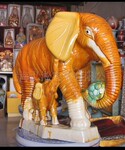 仿古工艺品 唐三彩母子象 收藏品 商务礼品 家庭摆件
