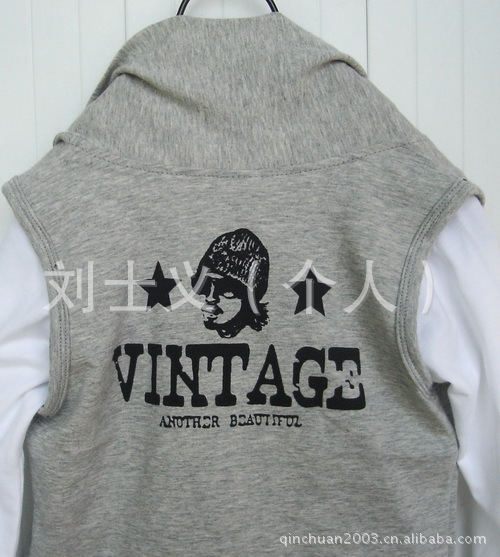 【儿童细毛圈<em>背心</em> <em>马夹</em> 童开衫 <em>搭配</em>长<em>短袖</em>T恤