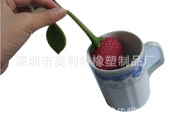 【创意礼品】 深圳厂家直供 硅胶茶叶包 矽胶茶包 草莓茶包