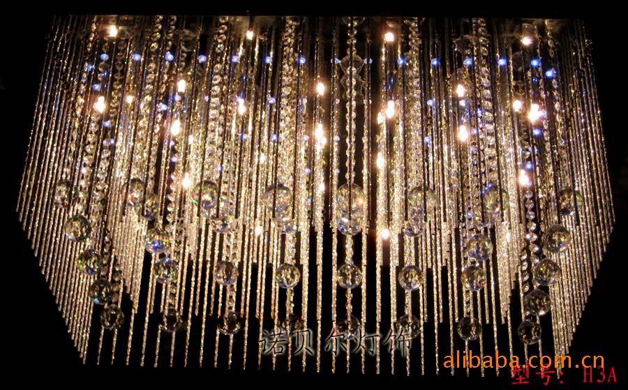 [诺贝尔]新款创意现代LED变色水晶客厅灯H3A