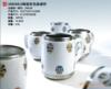 【商务礼品】3985ML6陶瓷彩色脸谱美国傲仕杯