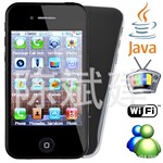 供应Hi3手机 苹果5代 3.2寸电阻屏 TV+WiFi JAVA 双卡双待手机