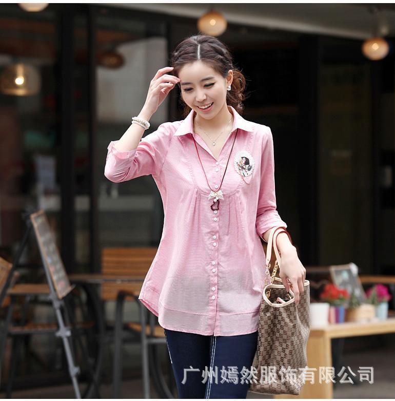 【ML139韩版春装新款大码女式衬衫 品牌女装