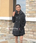 2011唯影W142D109 时尚优雅韩版 修身淑女大衣 欧美风衣/大衣