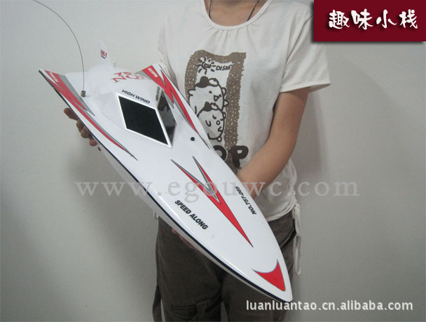 儿童礼物 强磁高速电机 沃尔沃大白鲨遥控快艇