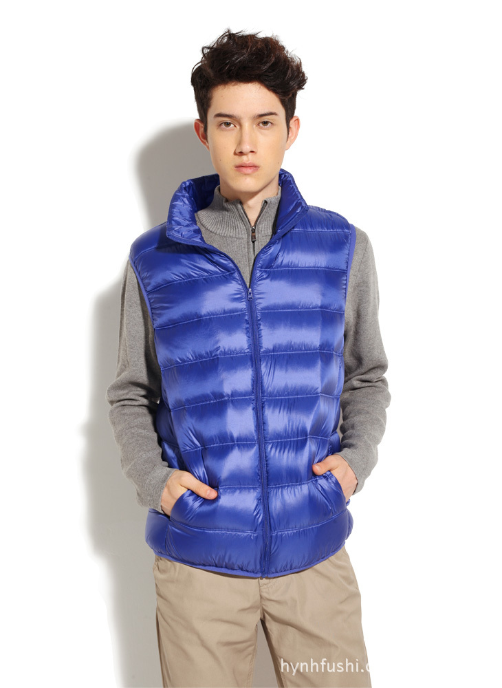 <em>原单</em>正品 美特斯邦威男超薄净色<em>羽绒马甲</em>2381