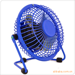 USB电风扇铁艺喷漆多功能 4寸 USB风扇 铁艺风扇 蓝色